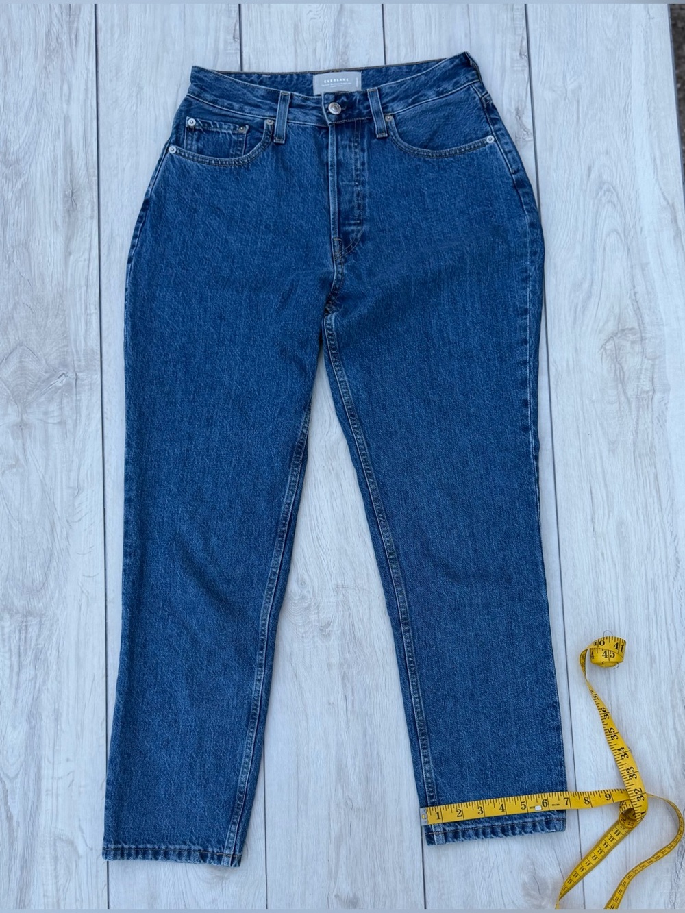 Everlane The Curvy 90’s Cheeky Straight Jean 28 Button Fly Y2K High Rise Stretch - Picture 12 of 14